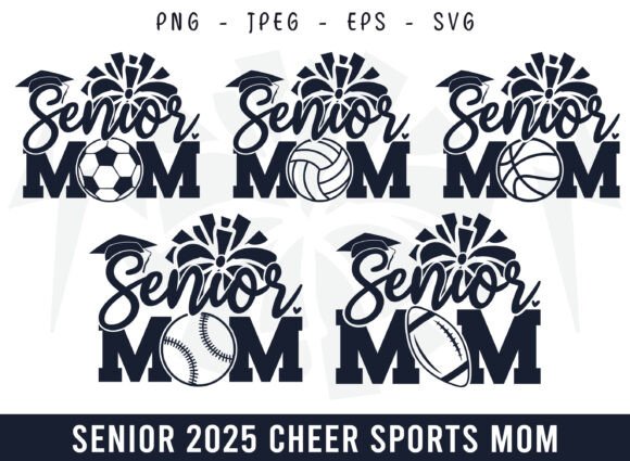 Download Proud Senior Cheer Sports Mom Design SVG - Premium Bundle