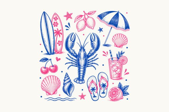 Download Lobster Beach Vacation SVG, Summer SVG - Vacation svg Collection