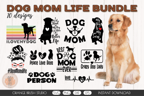 Download Dog Mom Life SVG Bundle Quotes Design - Mom life Collection