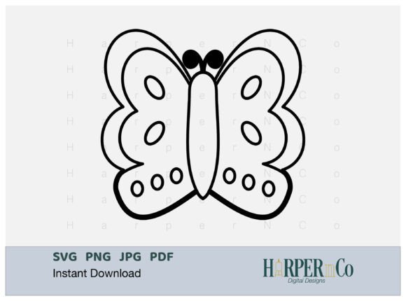 Download BUTTERFLY OUTLINE 6 SVG PNG Cut EPS File - Premium Resources