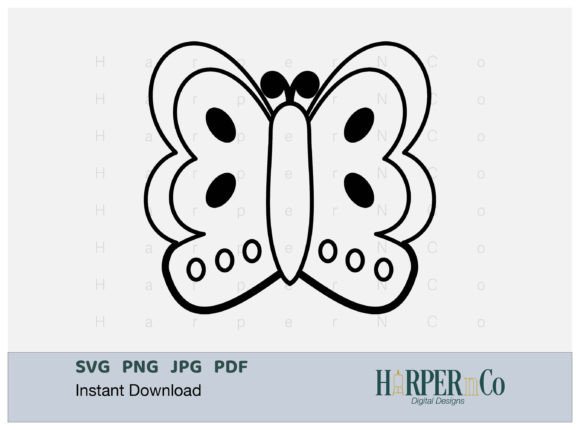 Download BUTTERFLY OUTLINE 7 SVG PNG Cut EPS File - Premium Resources